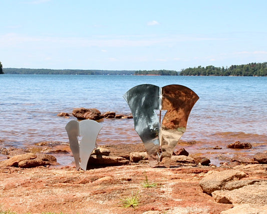 The Lady Pair - 27lb Stainless Steel Anchor(Mirror Finish Polish) + 12lb Throw Anchor (Satin Finish Polish)