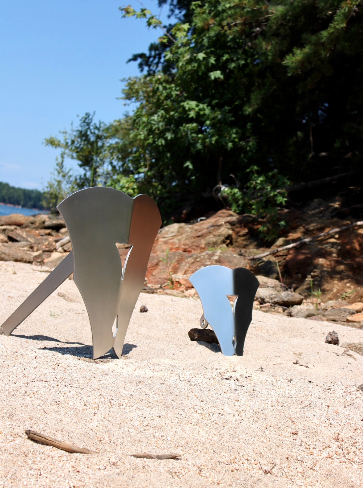 The Lady Pair - 27lb Stainless Steel Anchor(Satin Finish Polish) + 12lb Throw Anchor (Satin Finish Polish)