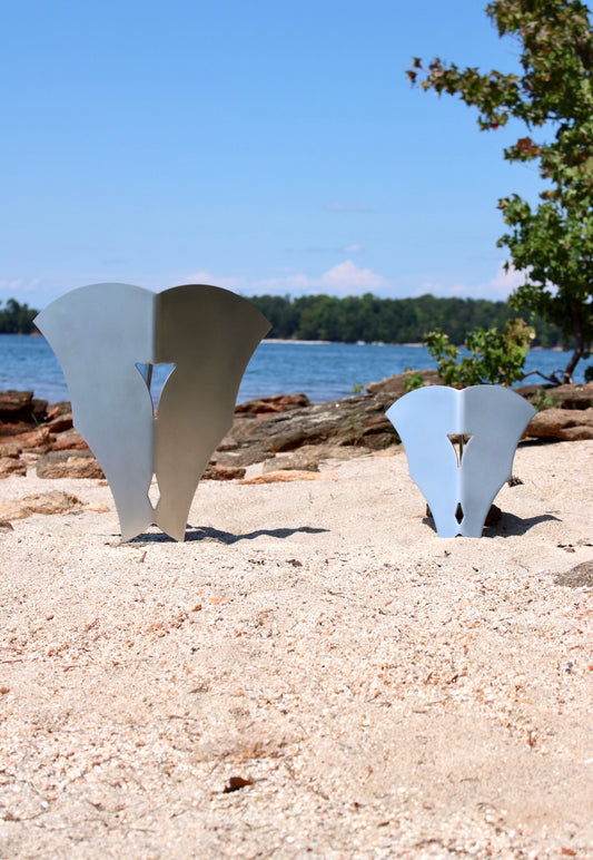 The Lady Pair - 27lb Stainless Steel Anchor(Satin Finish Polish) + 12lb Throw Anchor (Satin Finish Polish)