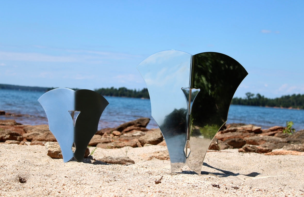The Lady Pair - 27lb Stainless Steel Anchor(Mirror Finish Polish) + 12lb Throw Anchor (Satin Finish Polish)